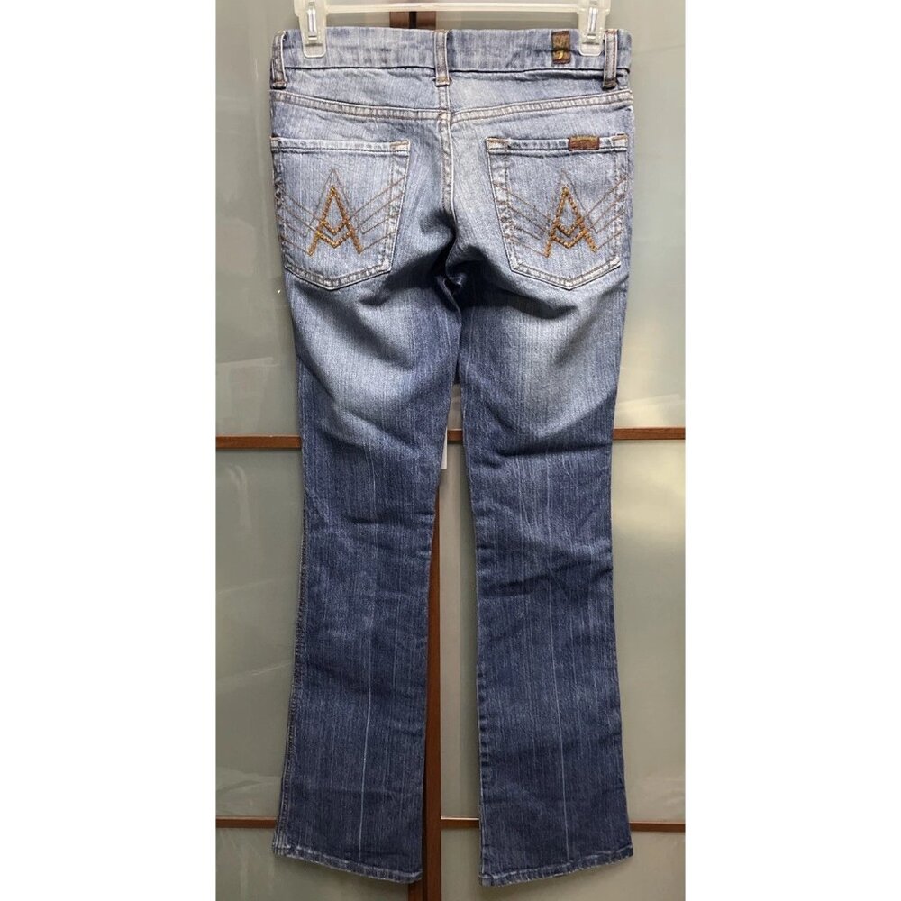 7 For All Mankind Vintage Y2K 90s Womans Embroidered Rhinestone A Pocket Size 25